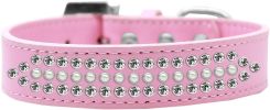 Ritz Pearl and Clear Crystal Dog Collar