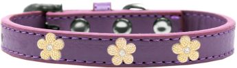 Gold Flower Widget Dog Collar