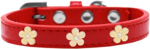 Gold Flower Widget Dog Collar
