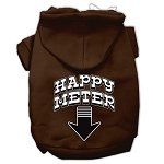 Happy Meter Screen Printed Dog Pet Hoodies (Color/Size: Brown Size XXXL)