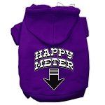 Happy Meter Screen Printed Dog Pet Hoodies (Color/Size: Purple Size XXXL)