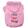 I Do Bad Things Screen Print Pet Hoodies