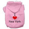 I Love New York Screen Print Pet Hoodies