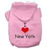 I Love New York Screen Print Pet Hoodies