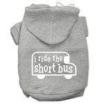 I ride the short bus Screen Print Pet Hoodies (Color/Size: Grey Size XXXL)