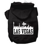 Las Vegas Skyline Screen Print Pet Hoodies (Color/Size: Black Size XXXL)