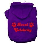 Local Celebrity Screen Print Pet Hoodies (Color/Size: Purple Size XXL)