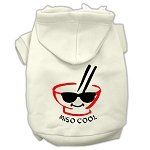 Miso Cool Screen Print Pet Hoodies (Color/Size: Cream Size XS)