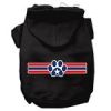 Patriotic Star Paw Screen Print Pet Hoodies