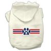 Patriotic Star Paw Screen Print Pet Hoodies