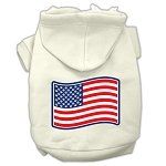 Paws and Stripes Screen Print Pet Hoodies (Color/Size: Cream Size XXXL)