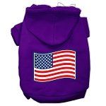 Paws and Stripes Screen Print Pet Hoodies (Color/Size: Purple Size S)