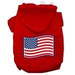 Paws and Stripes Screen Print Pet Hoodies (Color/Size: Red Size XL)