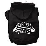 Personal Trainer Screen Print Pet Hoodies (Color/Size: Black Size XL)