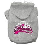 I'm a Princess Screen Print Pet Hoodies (Color/Size: Grey Size XXXL)