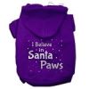 Screenprint Santa Paws Pet Hoodies