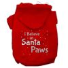 Screenprint Santa Paws Pet Hoodies
