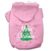 Scribbled Merry Christmas Screenprint Pet Hoodies