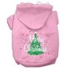Scribbled Merry Christmas Screenprint Pet Hoodies