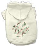 Holiday Paw Hoodies (Color/Size: Cream XXL)