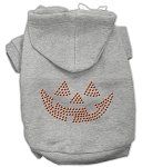 Jack O' Lantern Rhinestone Hoodies (Color/Size: Grey XXL)