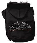 Merry Christmas Rhinestone Hoodies (Color/Size: Black XL)