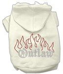 Outlaw Rhinestone Hoodies (Color/Size: Cream XL)