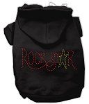 Rock Star Rhinestone Hoodies (Color/Size: Black XXXL)