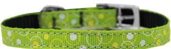 Retro Nylon Dog Collar with classic buckle 3/8"