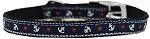 Anchors Nylon Dog Collar with classic buckle 3/8" (Color/Size: Blue Size 8)