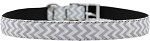 Chevrons Nylon Dog Collar with classic buckle 3/4" (Color/Size: Grey Size 26)