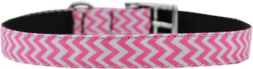 Chevrons Nylon Dog Collar with classic buckle 3/4"