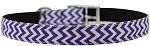 Chevrons Nylon Dog Collar with classic buckle 3/4" (Color/Size: Purple Size 26)