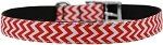 Chevrons Nylon Dog Collar with classic buckle 3/4" (Color/Size: Red Size 20)