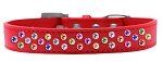 Sprinkles Dog Collar Confetti Crystals (Color/Size: Size 20 Red)