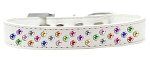 Sprinkles Dog Collar Confetti Crystals (Color/Size: Size 20 White)