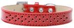 Sprinkles Ice Cream Dog Collar Red Crystals (Color/Size: Size 20 Red)