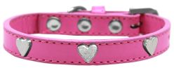 Silver Heart Widget Dog Collar