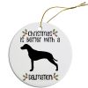 Breed Specific Round Christmas Ornament