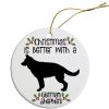 Breed Specific Round Christmas Ornament