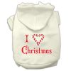 I Heart Christmas Screen Print Pet Hoodies