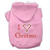 I Heart Christmas Screen Print Pet Hoodies