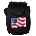 Paws and Stripes Screen Print Pet Hoodies (Color/Size: Black S)
