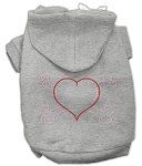 Heart and Crossbones Hoodies (Color/Size: Grey S)