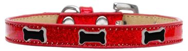 Black Bone Widget Dog Collar