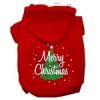 Scribbled Merry Christmas Screenprint Pet Hoodies