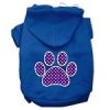 Purple Swiss Dot Paw Screen Print Pet Hoodies