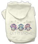 Let it Snow Penguins Rhinestone Hoodie (Color/Size: Cream S)