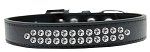 Two Row Clear Crystal (Color/Size: Size 20 Black Dog Collar)