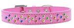Sprinkles Dog Collar Confetti Crystals (Color/Size: Size 18 Bright Pink)